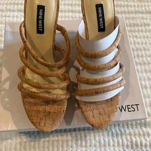NINE WEST CORK WEDGE SANDALS